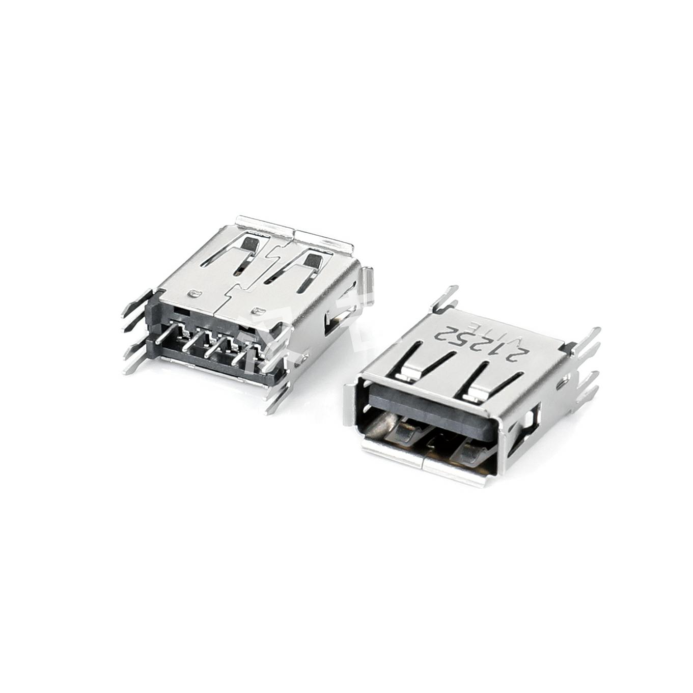 USB 2.0 A母180度插板型