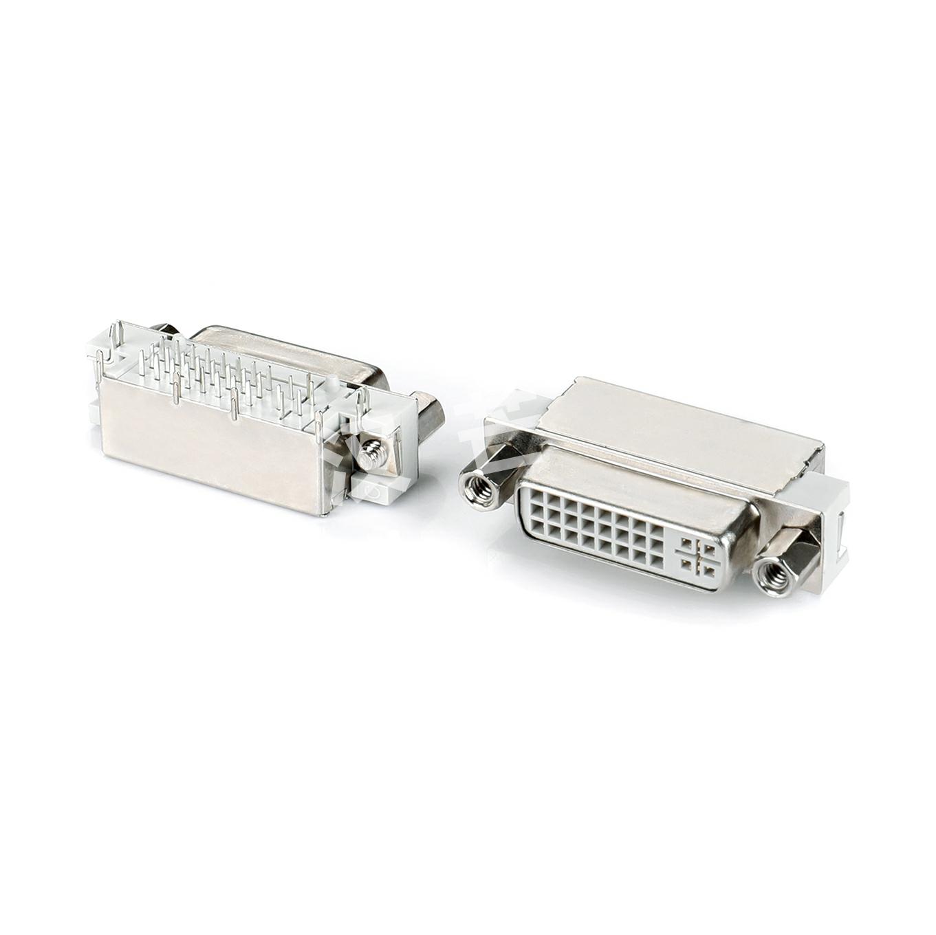 DVI 24+5铆锁螺丝带屏蔽壳