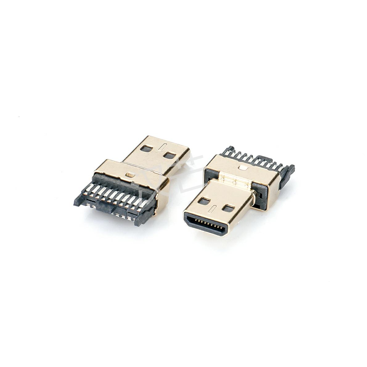 HDMI D公焊线式外壳镀金