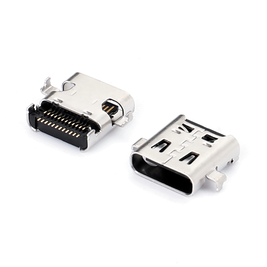 USB4 Type C 母座 有后盖 双壳 双贴SMT, CL=1.57MM, L=9.17